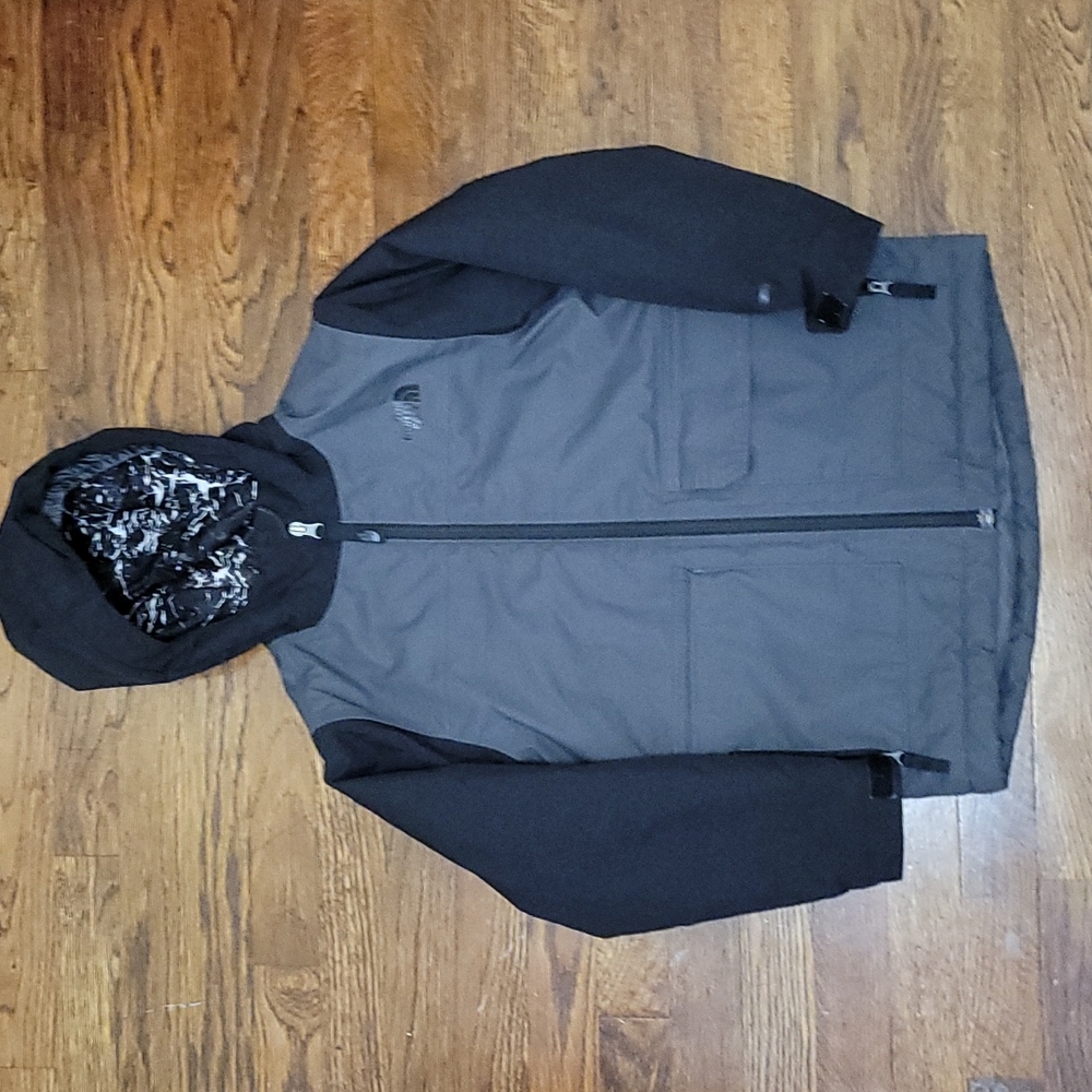 Boy North Face, 7/8 Black and Gray